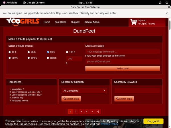 Dunefeet Footjob