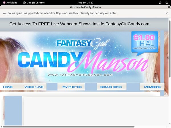 Fantasy Girl Candy New Password