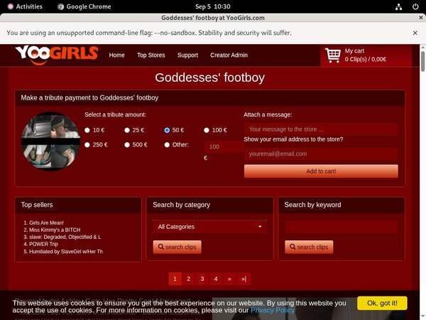 Footboy Goddesses Offer