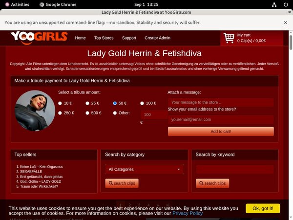LadyGoldFetishdiva Promos