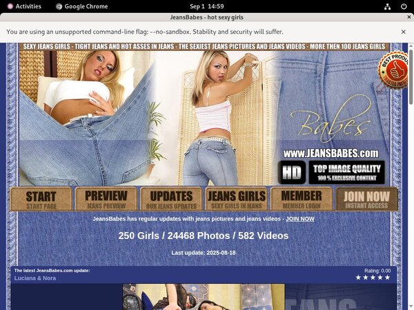 Login Jeans Babes Free Trial