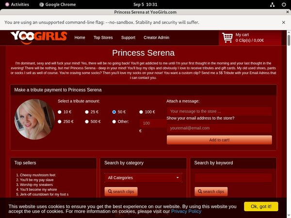 Princess Serena Fetish